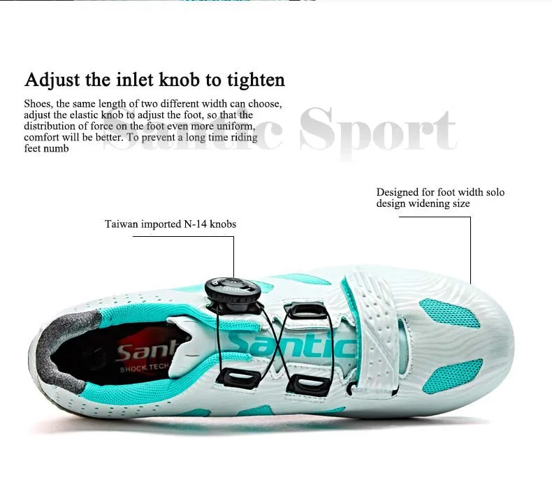 Santic Cycling Shoes Road Women 2018 Pro Bike Shoes Self-Locking Breathable Athletic Bicycle Shoes Sneakers Sapatilla Ciclismo LS17006-4
