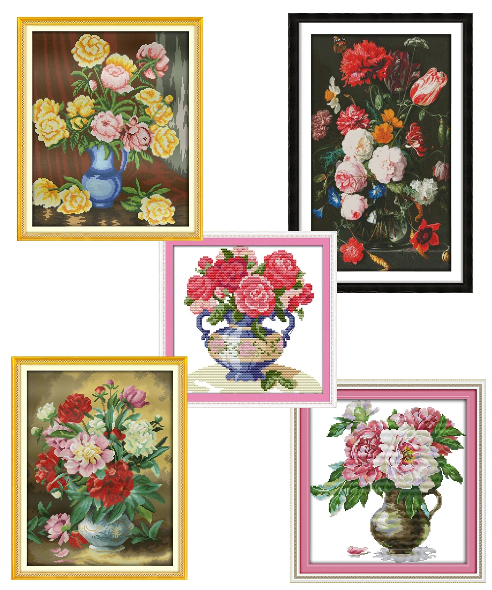 The peony vase China Cross Stitch 11CT 14CT Printing Cross Stitch Flower Embroidery Set Hand Needlework Eco-cotton Embroidery
The peony vase China Cross Stitch 11CT 14CT Printing Cross Stitch Flower Embroidery Set Hand Needlework Eco-cotton Embroidery