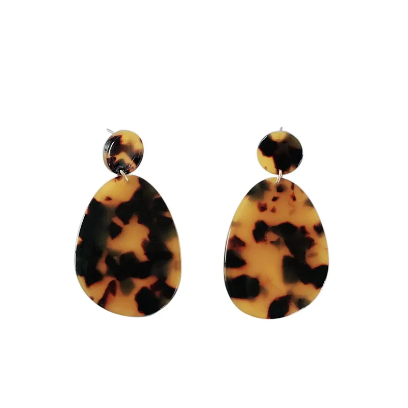 ZWPON 2020 New Leopard Oval Earrings for Women Fashion Brand Jewelry Geometric Round Statement Wholesale | Украшения и аксессуары