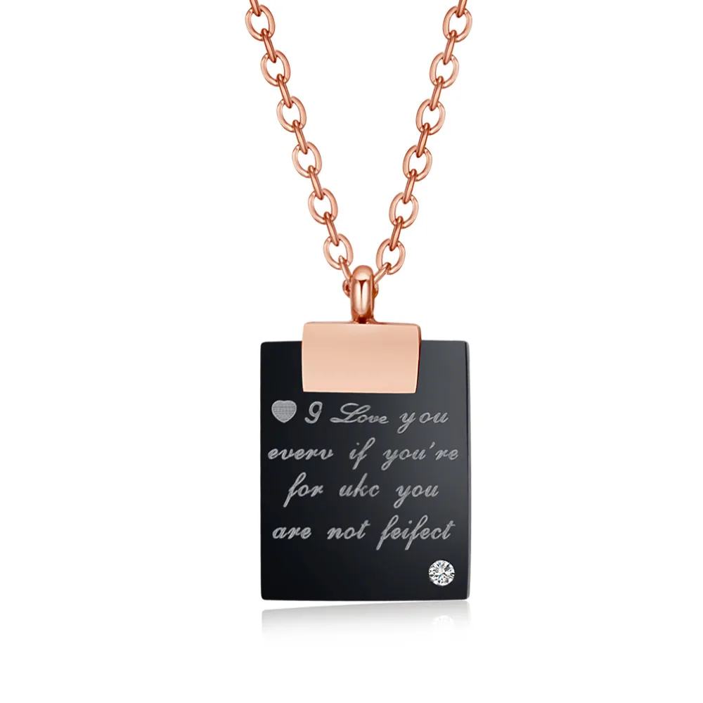 2018 New Black & Rose Gold Color Clavicle Chain Love Declaration Necklace for Women Fashion Accessories Personality Jewelry Gift
2018 New Black & Rose Gold Color Clavicle Chain Love Declaration Necklace for Women Fashion Accessories Personality Jewelry Gift