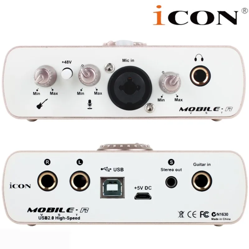 ICON mobile R VST USB sound card 24-Bit 96/192KHz 1 mic-In/1 guitar-In 2 analog output headphone output computer network singing
ICON mobile R VST USB sound card 24-Bit 96/192KHz 1 mic-In/1 guitar-In 2 analog output headphone output computer network singing