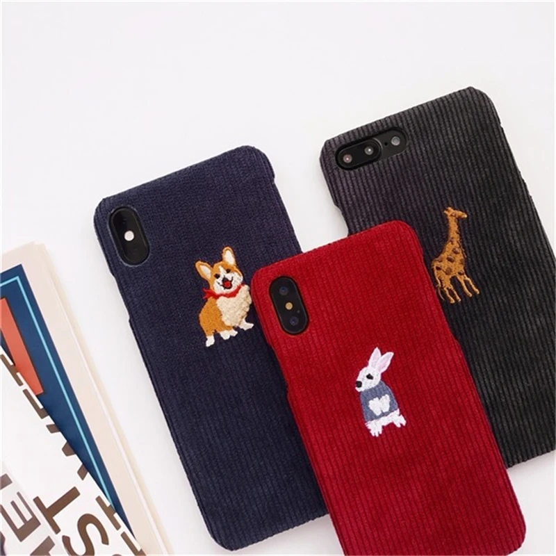 Fashion Warm Corduroy Phone Case For iphone XS Max XR Case For iphone 6 6s 7 8 plus X Cover Cute Robbit Embroidery Hard Cases
Fashion Warm Corduroy Phone Case For iphone XS Max XR Case For iphone 6 6s 7 8 plus X Cover Cute Robbit Embroidery Hard Cases