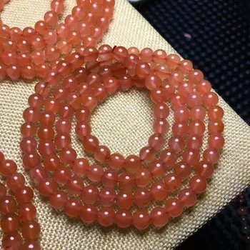 Natural South Red Bracelet 6-5.5mm AAA 3rows 
Natural South Red Bracelet 6-5.5mm AAA 3rows