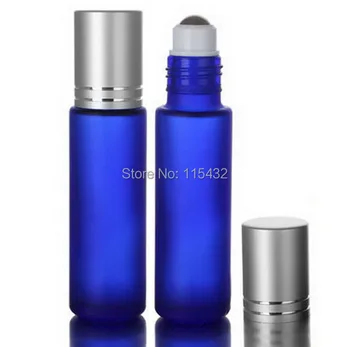 Hot cosmetic refillable Frosted 10ml (1/3oz) cobalt blue glass roll on bottle Essential oils Fragrances with aluminum Cap 280PCS 
Hot cosmetic refillable Frosted 10ml (1/3oz) cobalt blue glass roll on bottle Essential oils Fragrances with aluminum Cap 280PCS