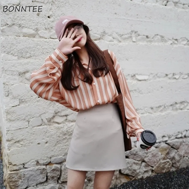 Shirts Women Long Striped Chiffon Loose Single Breasted Womens Elegant Simple Breathable Korean Female Chic Comfortable Blouses
Shirts Women Long Striped Chiffon Loose Single Breasted Womens Elegant Simple Breathable Korean Female Chic Comfortable Blouses