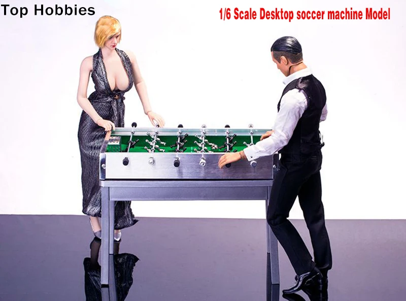 Image A B 2 Styles 1 6 INTERNATIONAL FOOSBALL Desktop soccer machine The bar The gang trend Model For 12  Soldier Action Figure