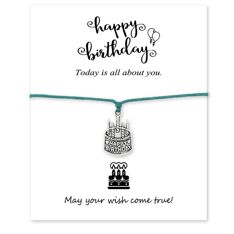 Silver Birthday Cake Bracelets Happy Birthday Heart For Women Men Girls Adjustable Friendship Gift Jewelry
Silver Birthday Cake Bracelets Happy Birthday Heart For Women Men Girls Adjustable Friendship Gift Jewelry