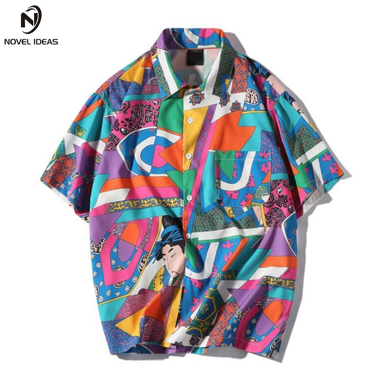 Men Loose Hip Hop Shirt Harajuku Japanese Ukiyo E Anime Shirt Short Sleeve Top Hawaiian Shirt Casual Streetwear Thin Summer
Men Loose Hip Hop Shirt Harajuku Japanese Ukiyo E Anime Shirt Short Sleeve Top Hawaiian Shirt Casual Streetwear Thin Summer