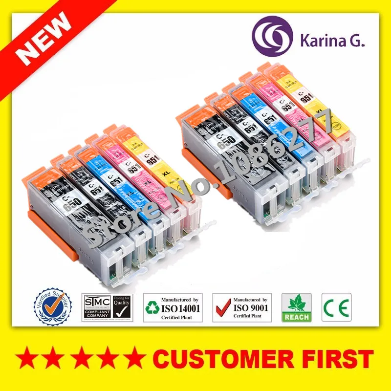 10x чернильный картридж для CLI 651 XL PGI 650 для принтера Canon Pixma IP7260 MX926 MG5460
10x чернильный картридж для CLI 651 XL PGI 650 для принтера Canon Pixma IP7260 MX926 MG5460