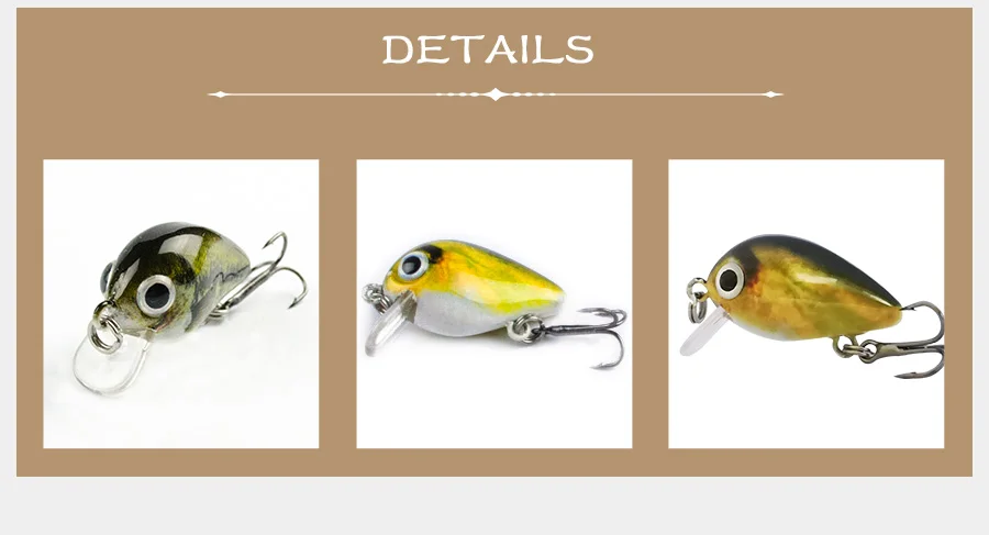 Mini Fishing Lure Wobbler Crankbaits Set 04