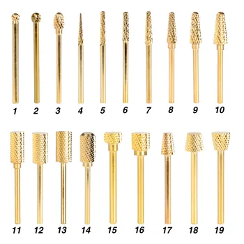 Tungsten Gold Coated Carbide Nail Drill Files Bits Safety Bit Sharp Type Pedicure Manicure Electric Nail Drill Tools
Tungsten Gold Coated Carbide Nail Drill Files Bits Safety Bit Sharp Type Pedicure Manicure Electric Nail Drill Tools