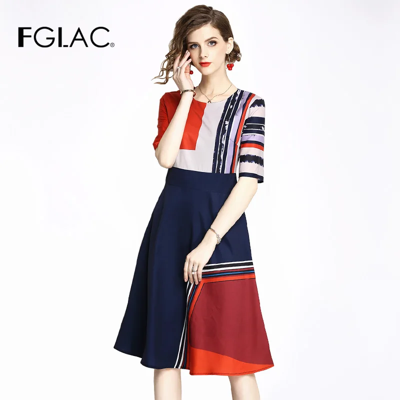 FGLAC 2019 Fashion short sleeve Summer dress women clothes Elegant dress Slim Patchwork Vintage party dress Casual dresses
FGLAC 2019 Fashion short sleeve Summer dress women clothes Elegant dress Slim Patchwork Vintage party dress Casual dresses