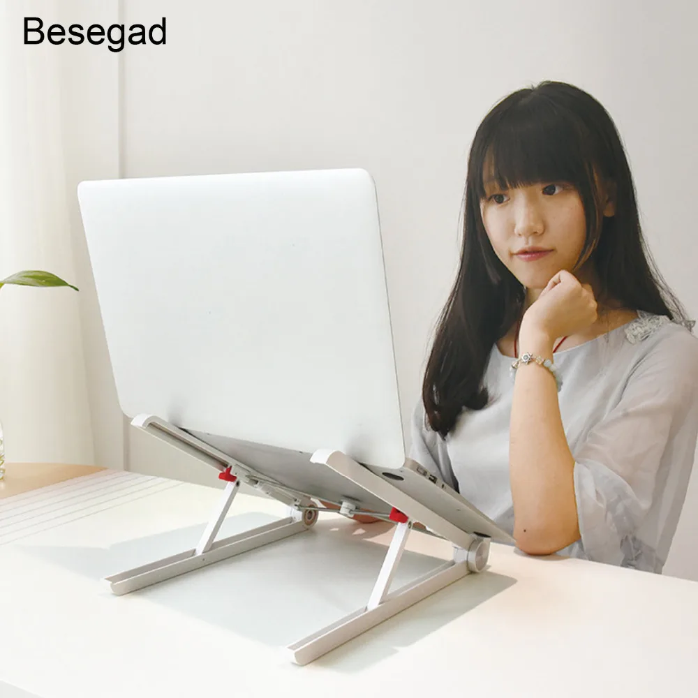 Besegad Portable Adjustable Ergonomic Folding Laptop Stand Holder Bracket for iPad MacBook Notebook Computer Tablet Accessories
Besegad Portable Adjustable Ergonomic Folding Laptop Stand Holder Bracket for iPad MacBook Notebook Computer Tablet Accessories