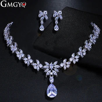 Silver Color AAA Zirconia Crystal Women's Fashion Accessories Earrings Necklace Set Bride's Wedding Garment Jewelry Collection
Silver Color AAA Zirconia Crystal Women's Fashion Accessories Earrings Necklace Set Bride's Wedding Garment Jewelry Collection