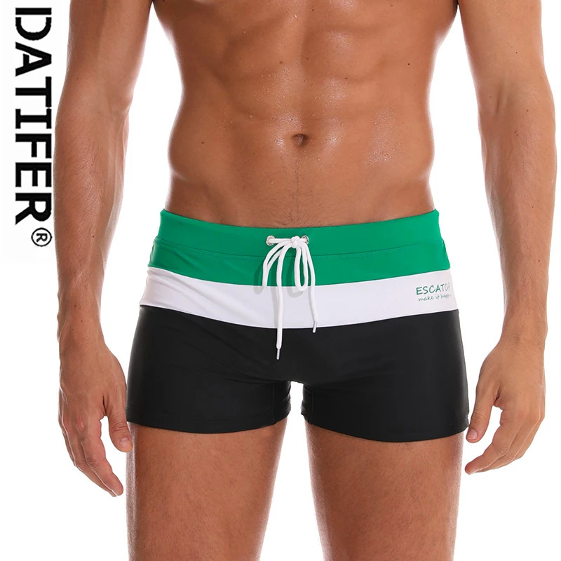 

Datifer Brand Man 2019 Swim Trunks Swimwear Men's Swimsuits Hot Breathable Boxer Briefs Sunga Maillot Bain Beach Shorts XXl