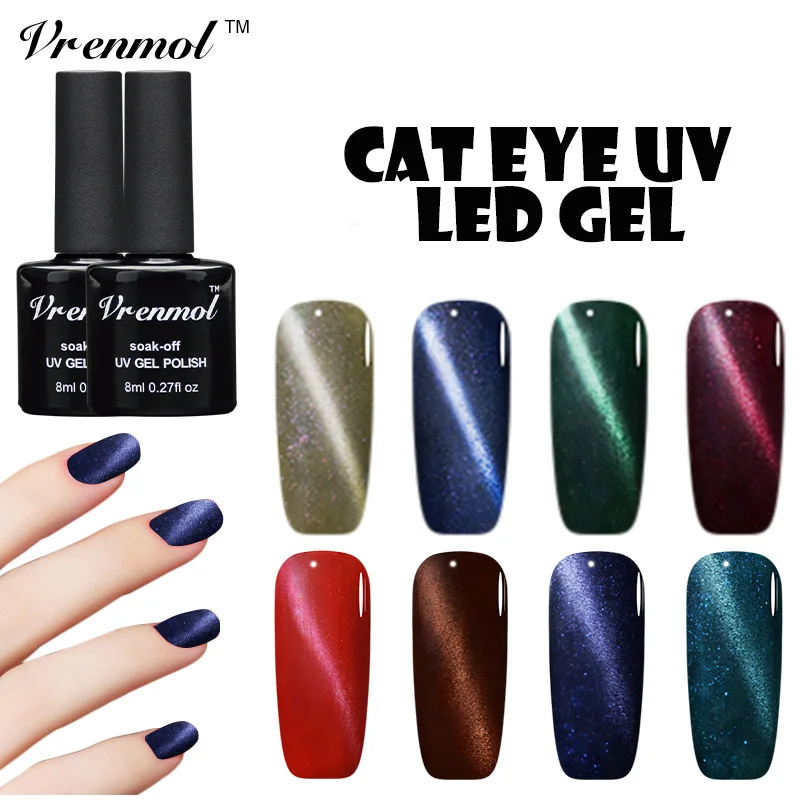 Vrenmol Glass Black Bottle Cat Eyes Gel Nail Polish Magnetic Gel Varnish Magnet Powder UV LED Nail Art Nail Magnetic Effect
Vrenmol Glass Black Bottle Cat Eyes Gel Nail Polish Magnetic Gel Varnish Magnet Powder UV LED Nail Art Nail Magnetic Effect