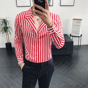 Brand Men Shirt Fashion 2019 Autumn Slim Fit Striped Casual Dress Shirts Long Sleeve Turn Down Collar Business Work Shirts Mens
Brand Men Shirt Fashion 2019 Autumn Slim Fit Striped Casual Dress Shirts Long Sleeve Turn Down Collar Business Work Shirts Mens
