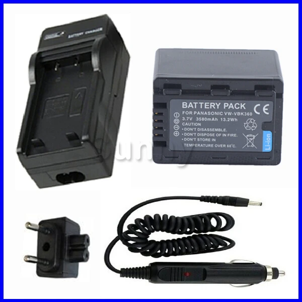 Battery and Charger for Panasonic VW-VBK180,VW-VBK360 and SDR-S50,SDR-S70,HDC-SD60,HDC-SD80,HDC-SD90,HDC-HS80,SDR-H85,SDR-H100
Battery and Charger for Panasonic VW-VBK180,VW-VBK360 and SDR-S50,SDR-S70,HDC-SD60,HDC-SD80,HDC-SD90,HDC-HS80,SDR-H85,SDR-H100