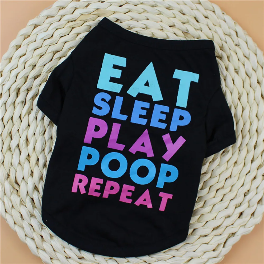Clothew for dogs Eat sleep play pet dog polyester summer clothes camisas para perro
Clothew for dogs Eat sleep play pet dog polyester summer clothes camisas para perro