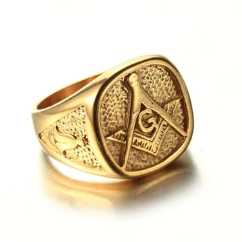 Cool Mens Gold Free Mason Freemasonry Masonic Ring 316L Stainless Steel Band Ring
Cool Mens Gold Free Mason Freemasonry Masonic Ring 316L Stainless Steel Band Ring