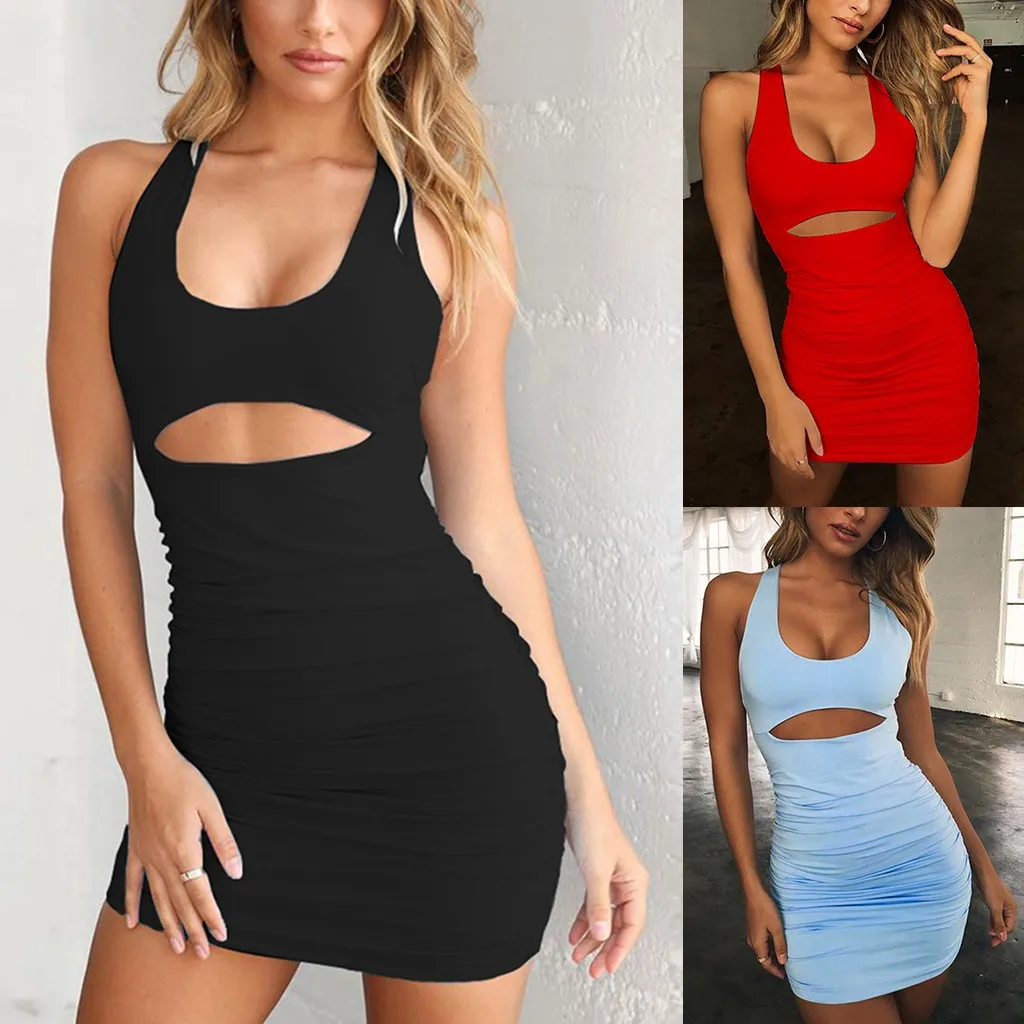 Fashion Summer Dress Women Sexy Bandage Solid Color Slim Package Sleeveless Sukienka Mini Club Party Gown Dresses Robe Femme #C
Fashion Summer Dress Women Sexy Bandage Solid Color Slim Package Sleeveless Sukienka Mini Club Party Gown Dresses Robe Femme #C