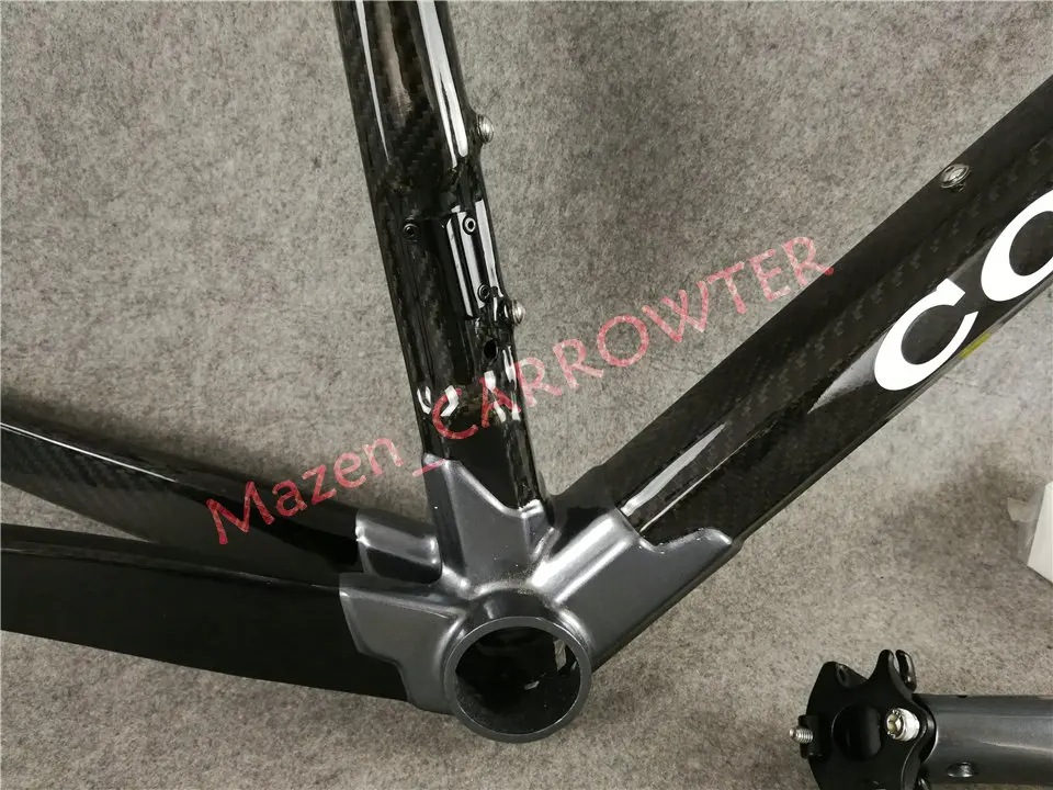 Flash Deal Black-Grey painted CARROWTER T1000 3K Glossy/Matte Colnago C60 carbon road frame bicycle Frameset With BB386 XS/S/M/L/XL 12