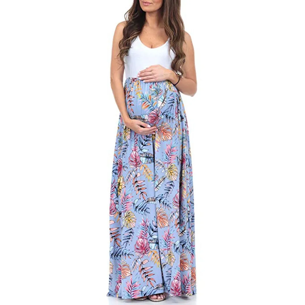 Women's Sleeveless Ruched Color Block Maxi Maternity Pregnancy Splicing Dress Bohemian style vestido embarazada para fotografia
Women's Sleeveless Ruched Color Block Maxi Maternity Pregnancy Splicing Dress Bohemian style vestido embarazada para fotografia