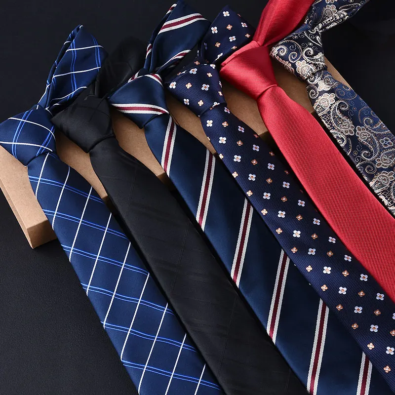 

1200 Needles 6cm Mens Ties Black New Man Fashion Dot Neckties Corbatas Gravata Jacquard Slim Tie Business Green Tie For Men