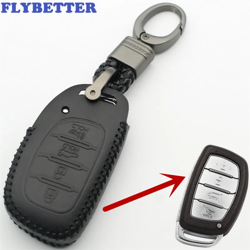 FLYBETTER Genuine Leather KeyChain 4Button Smart Key Case Cover For Hyundai IX25/IX35/Elantra/Sonata/I40 Car Styling (B) L278
FLYBETTER Genuine Leather KeyChain 4Button Smart Key Case Cover For Hyundai IX25/IX35/Elantra/Sonata/I40 Car Styling (B) L278