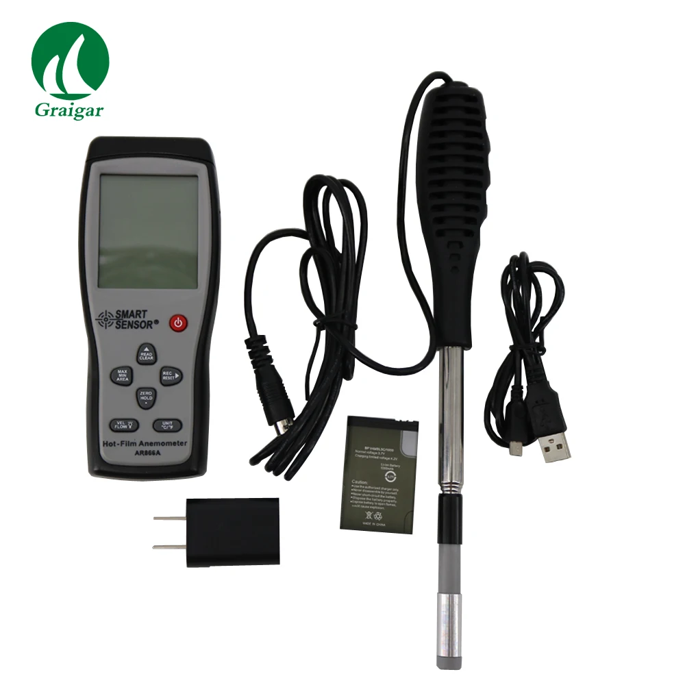 Hot Wire Thermo-Anemometer Tester Wind AR866A Wind Speed Resolution 0.01m/s Wind Volume Units CMM / CFM
Hot Wire Thermo-Anemometer Tester Wind AR866A Wind Speed Resolution 0.01m/s Wind Volume Units CMM / CFM