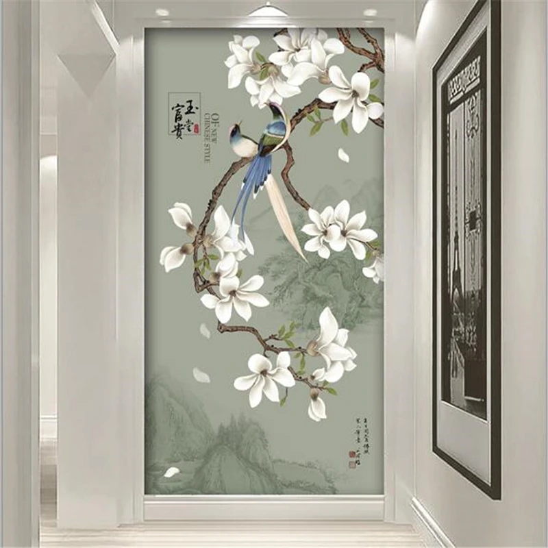 beibehang Custom wallpaper 3d Photo Mural New Chinese Ink landscape Magnolia flower Bird Entrance wallpaper Decorative painting
beibehang Custom wallpaper 3d Photo Mural New Chinese Ink landscape Magnolia flower Bird Entrance wallpaper Decorative painting