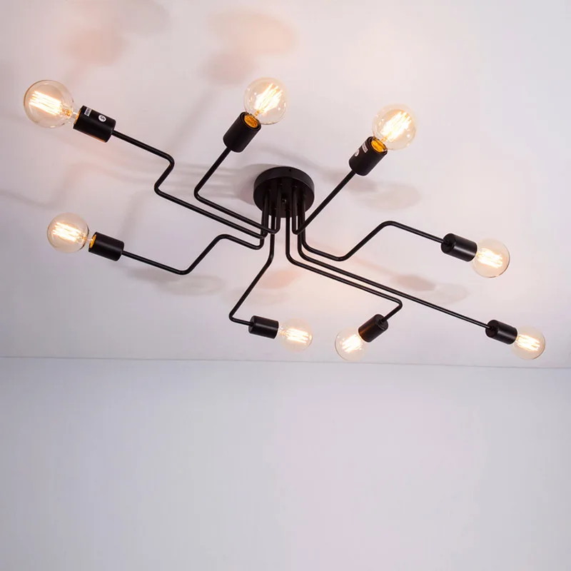4/6/8 Heads Multiple Rod Wrought Iron Ceiling Light Retro Industrial Loft Nordic Dome Lamp for Home Decor Dinning Cafe Bar
4/6/8 Heads Multiple Rod Wrought Iron Ceiling Light Retro Industrial Loft Nordic Dome Lamp for Home Decor Dinning Cafe Bar