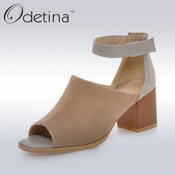 Odetina 2019 New Faux Suede Open Toe Summer Boots Chunky Heel Sandals Women Ankle Wrap Sandals Square High Heel Big Size 33-43
Odetina 2019 New Faux Suede Open Toe Summer Boots Chunky Heel Sandals Women Ankle Wrap Sandals Square High Heel Big Size 33-43