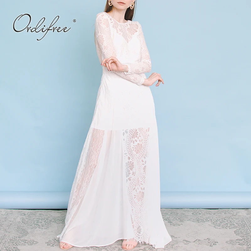 Ordifree 2019 Summer Women Long Party Dress White Lace Sexy Backless Floor Length Maxi Tunic Beach Dress
Ordifree 2019 Summer Women Long Party Dress White Lace Sexy Backless Floor Length Maxi Tunic Beach Dress