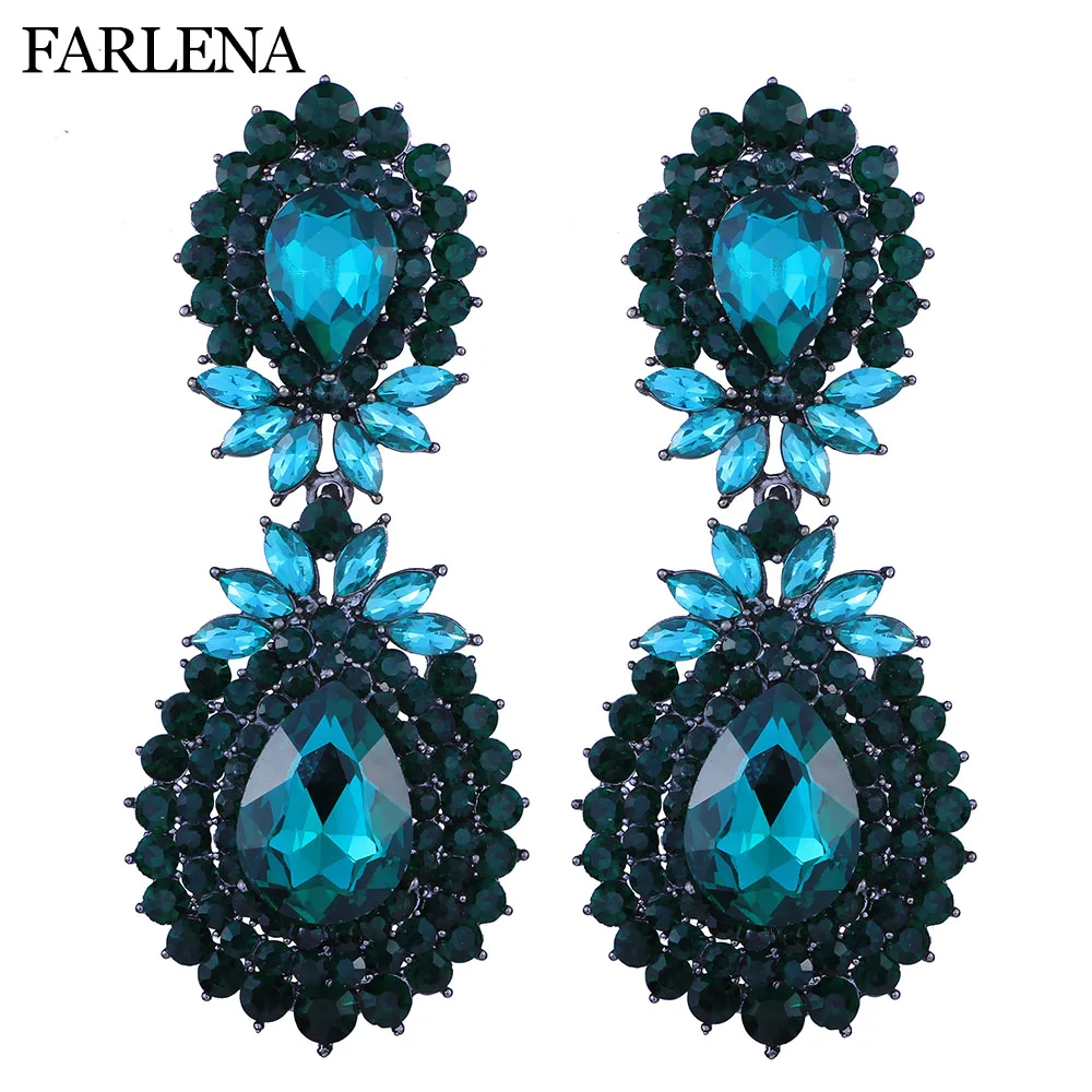 FARLENA Jewelry Luxury Full Rhinestones Water Drop Earrings for Women Wedding Dancing Accessory Fashion long Crystal Earrings
FARLENA Jewelry Luxury Full Rhinestones Water Drop Earrings for Women Wedding Dancing Accessory Fashion long Crystal Earrings