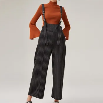 Spring Autumn Western Style Fashion Loose Striped SML XL XXL Woman Casual Overalls Ankle-length Pants Lady Wide Leg Trousers
Spring Autumn Western Style Fashion Loose Striped SML XL XXL Woman Casual Overalls Ankle-length Pants Lady Wide Leg Trousers