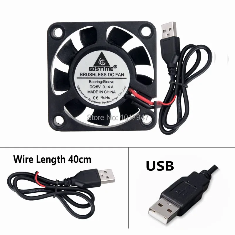 20 штук в партии Gdstime 5 в USB разъем 40 мм 40x40x10 мм 4010s DC бесщеточный охладитель Охлаждающий радиатор вентилятор
20 штук в партии Gdstime 5 в USB разъем 40 мм 40x40x10 мм 4010s DC бесщеточный охладитель Охлаждающий радиатор вентилятор