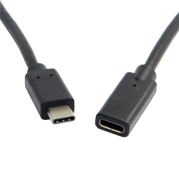 

20cm 50cm 100cm 200cm USB3.1 USB-C Cable Type-c male to female extension cable for macbook tablet and mobile phone black color