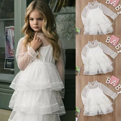 Flower Girl Summer Long Sleeve Princess Dress Kid Baby Party Wedding Lace Tulle Tutu Layered Dresses
Flower Girl Summer Long Sleeve Princess Dress Kid Baby Party Wedding Lace Tulle Tutu Layered Dresses