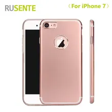 RUSENTE Newly Metal aluminum alloy with TPU lining back cover 2 in 1 phone case for apple iPhone 7 for iphone7 Mobile Cover Case