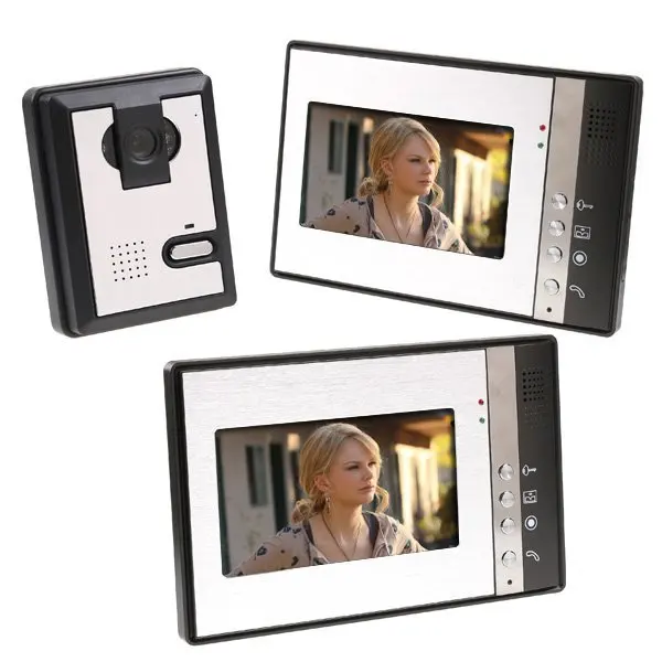 7" One To Two Monitor Video Door Phone IR Night Vision Intercom Video Doorbell Door Access Control System
7" One To Two Monitor Video Door Phone IR Night Vision Intercom Video Doorbell Door Access Control System