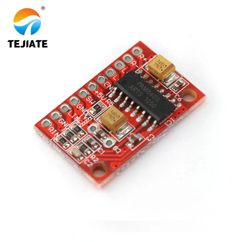 3W*2 Mini Digital Power Audio Amplifier Board DIY Stereo USB DC 5V Power Supply PAM8403
3W*2 Mini Digital Power Audio Amplifier Board DIY Stereo USB DC 5V Power Supply PAM8403