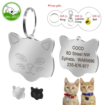 Personalized Pet Cat ID Tag Small Cats Customized Engrave Tags Pets Name Phone No. Nameplate Free Gift Bell Cute Kitten Shape
Personalized Pet Cat ID Tag Small Cats Customized Engrave Tags Pets Name Phone No. Nameplate Free Gift Bell Cute Kitten Shape