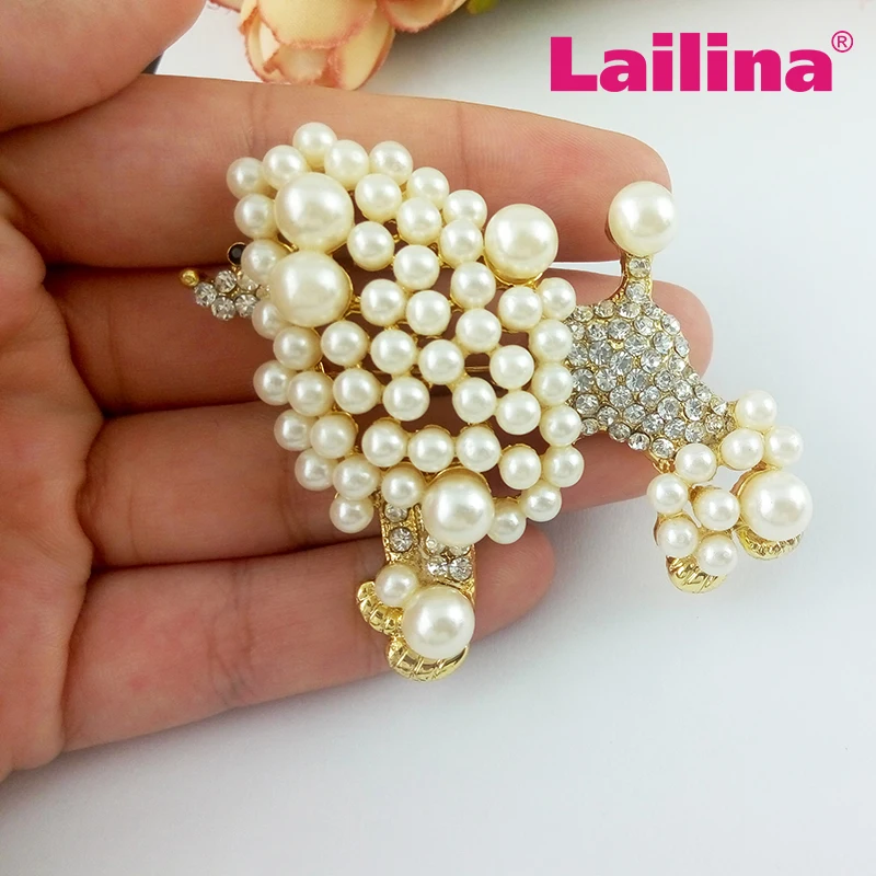 Fashion Gold Tone Rhinestone Pearl Poodle Dog Brooch Pins Decoration Accessories Jewelry
Fashion Gold Tone Rhinestone Pearl Poodle Dog Brooch Pins Decoration Accessories Jewelry