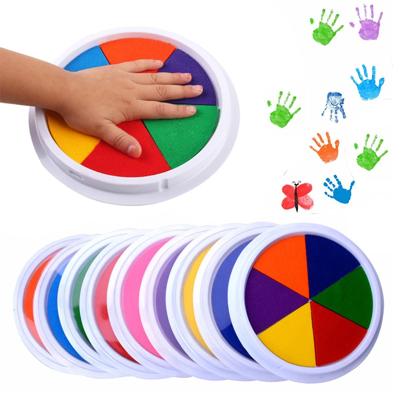 6 Colors Ink Pad Stamp DIY Finger Painting Graffiti Craft Large Round InkPad Funny Learning Education Drawing Toys For Children
6 Colors Ink Pad Stamp DIY Finger Painting Graffiti Craft Large Round InkPad Funny Learning Education Drawing Toys For Children
