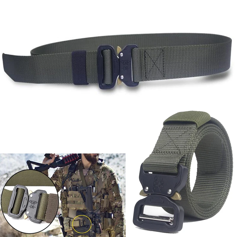 125cm Tactical Belts Men Nylon Military Waist Belt Metal Buckle Outdoor Heavy Duty Training Waist Belt Hunting Accessories
125cm Tactical Belts Men Nylon Military Waist Belt Metal Buckle Outdoor Heavy Duty Training Waist Belt Hunting Accessories