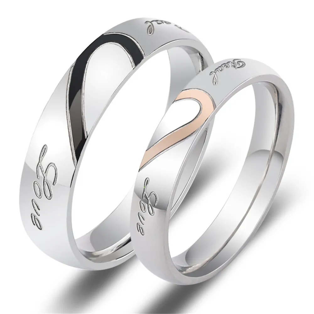 Korean wedding rings couple women men jewelry stainless steel round letters love ring simple gifts for women accessories
Korean wedding rings couple women men jewelry stainless steel round letters love ring simple gifts for women accessories