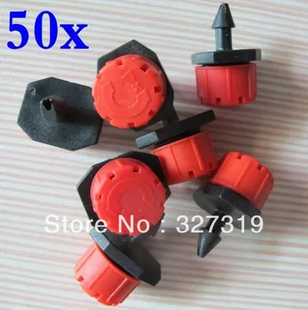 50pcs Adjustable Irrigation Drippers Sprinklers Emitter Drip System on 1/4" Barb
50pcs Adjustable Irrigation Drippers Sprinklers Emitter Drip System on 1/4" Barb