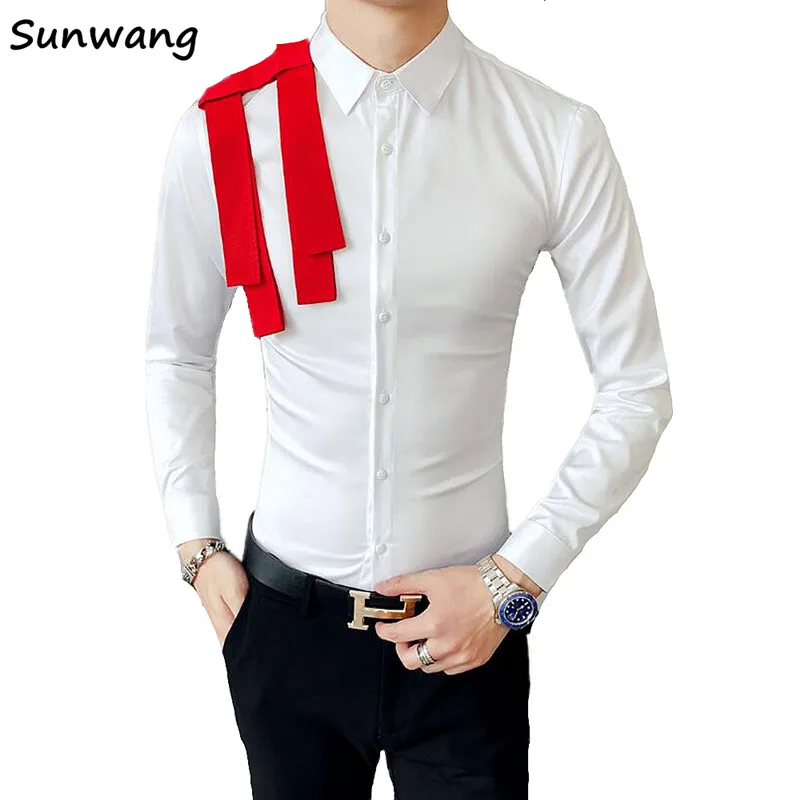 Mens dress shirts casual slim fit long sleeve shirt Men clothes 2019 New shoulder Patchwork Personality design camisa masculina
Mens dress shirts casual slim fit long sleeve shirt Men clothes 2019 New shoulder Patchwork Personality design camisa masculina