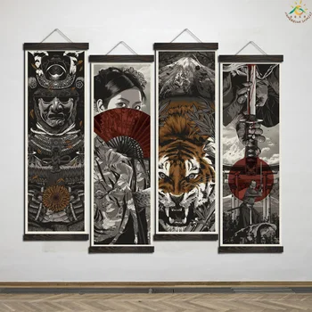 Japanese Manga Geisha Warrior Tiger Vintage Scroll Posters and Prints Scroll Painting Canvas Wall Art Pictures Frame Painting
Japanese Manga Geisha Warrior Tiger Vintage Scroll Posters and Prints Scroll Painting Canvas Wall Art Pictures Frame Painting